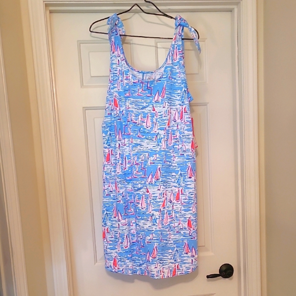 💙 HTF NWT Lilly Pulitzer Boatylicious Rivers Tank Dress - XL